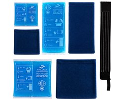 Chillaxy Coldpack – Icepack – 10 delige set met Zachte Hoes & Elastische Band – Coolpack, IJspack, Gelpack – Koud Compress Herbruikbaar
