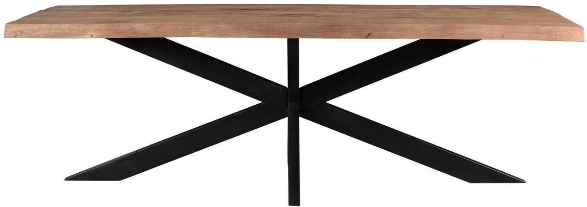 Livingfurn Eettafel Brix Sturdy Boomstam Spinpoot 200 cm Naturel