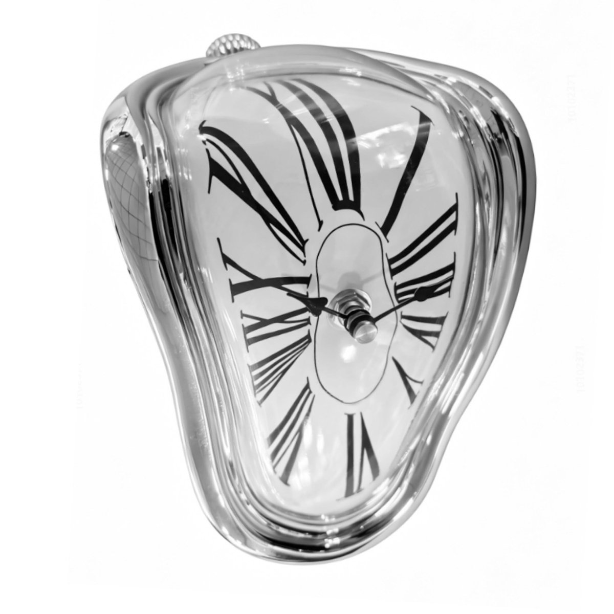 Tafelklok in Surrealistisch Design - Zilver