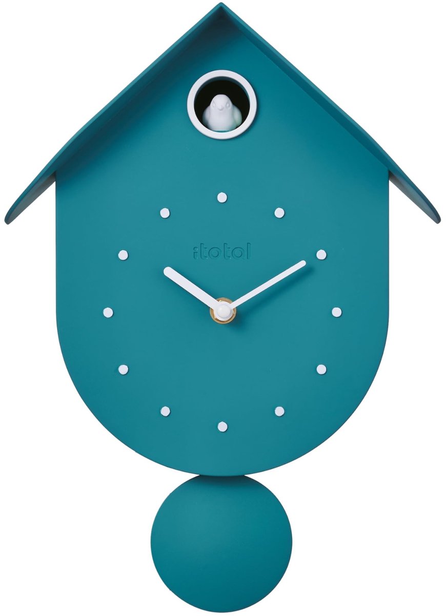 Koekoeksklok - Modern ontwerp voor woonkamer, keuken en kinderkamer - Turquoise