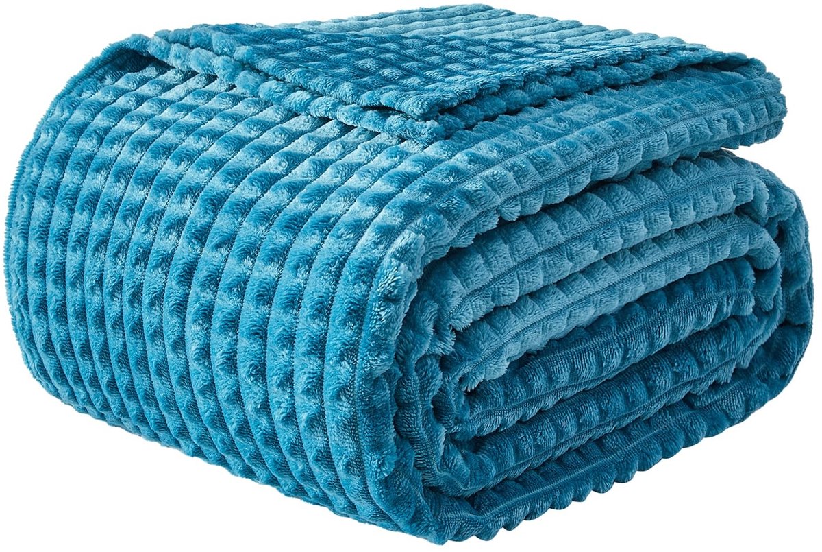 Fleece Dekentje - Zacht en Warm - Turquoise 200x230cm