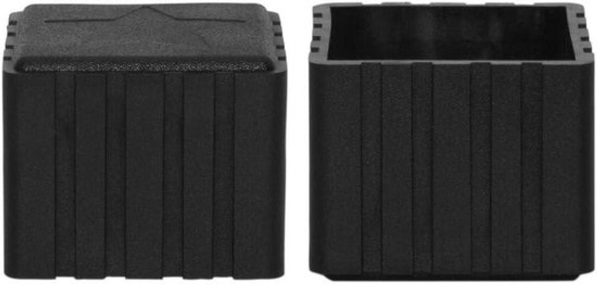 Stoelpoot Caps - Meubeldopjes Vloerbeschermers - Meubels Beschermen - Anti-slip Voorkomt Krassen - 40 x 40 mm - Zwart
