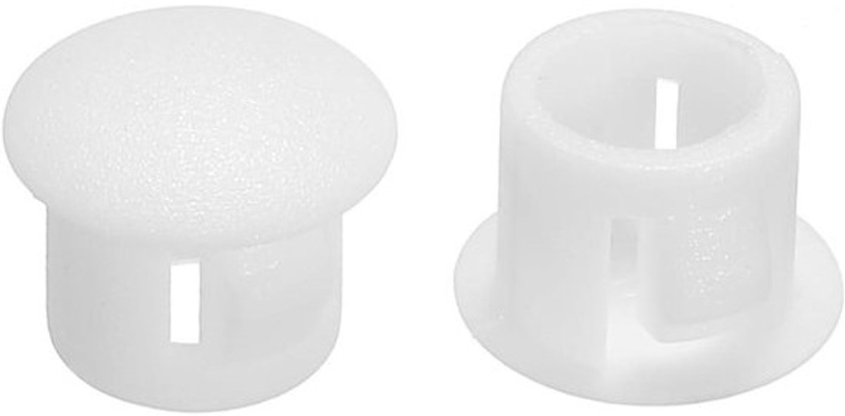 Gatpluggen Plastic - Afdekdoppen Schroefgaten - Gaten Afwerken - Klikontwerp - 8 mm - Wit