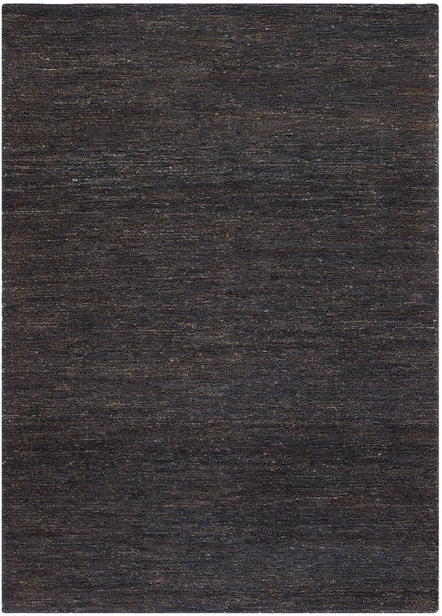 Lino Terra Charcoal Vloerkleed 300x400cm – Donker Vlakgeweven Tapijt van 100% Hennep – 3,5 kg/m² - Hoogwaardig Vloerkleed voor o.a. woonkamer, slaapkamer, eetkamer