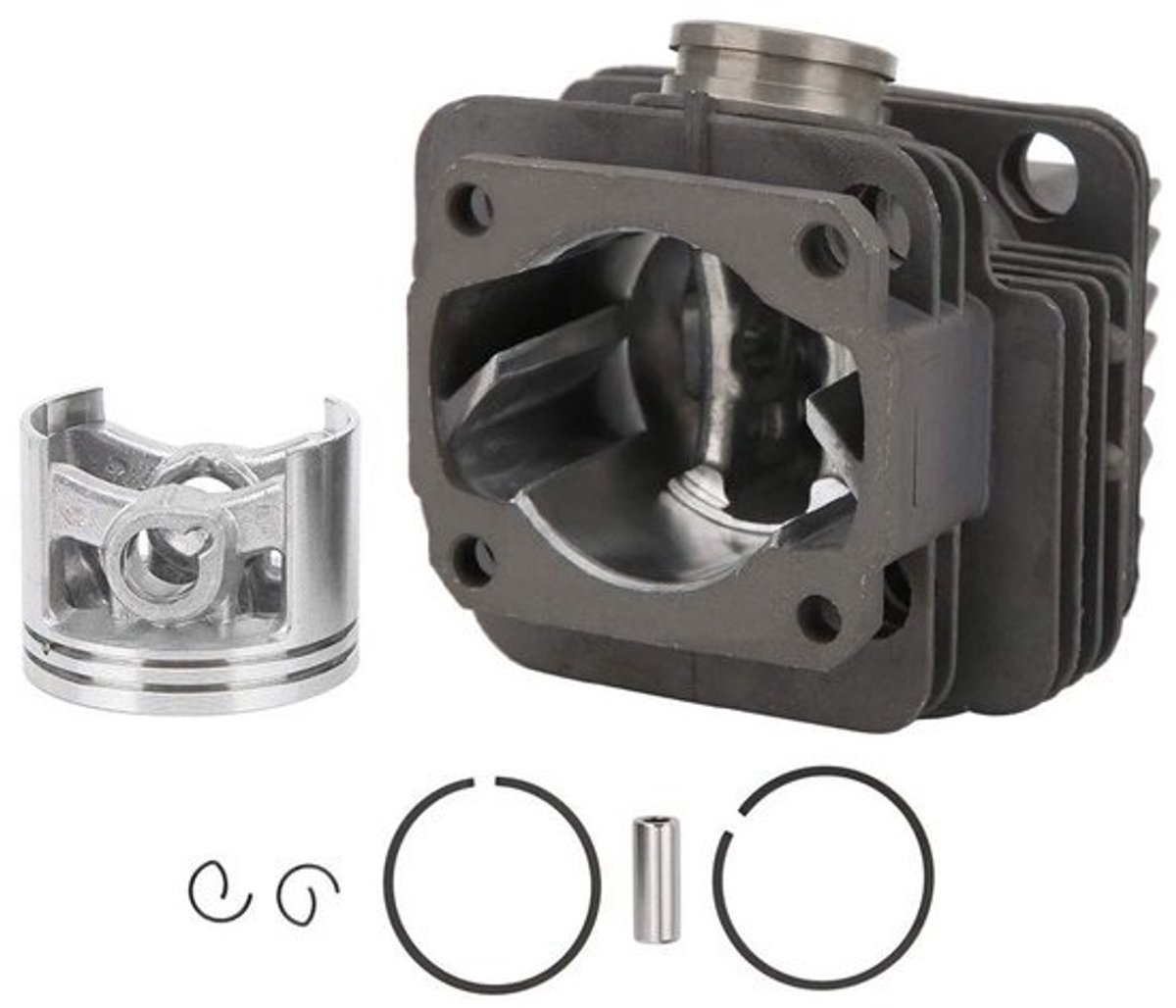 Cilinder Zuiger Set - Kettingzaag Onderdelen - Kettingzaag Reparatie - Gegoten Aluminium - 40 mm - Zilverkleurig