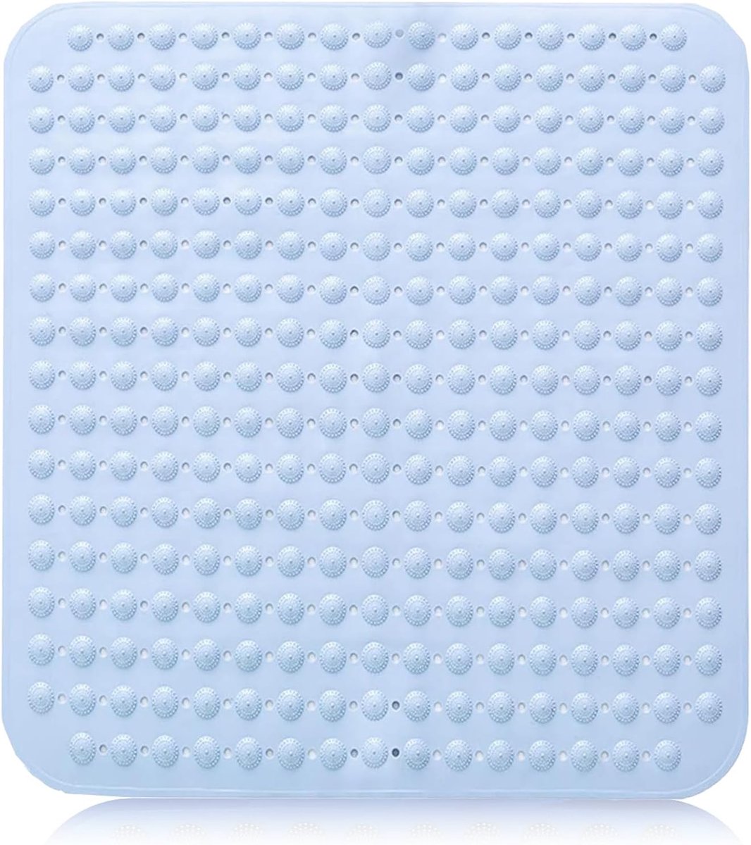Douchemat 48x48 cm - Antislip Zuignappen - Massagestructuur - Blauw