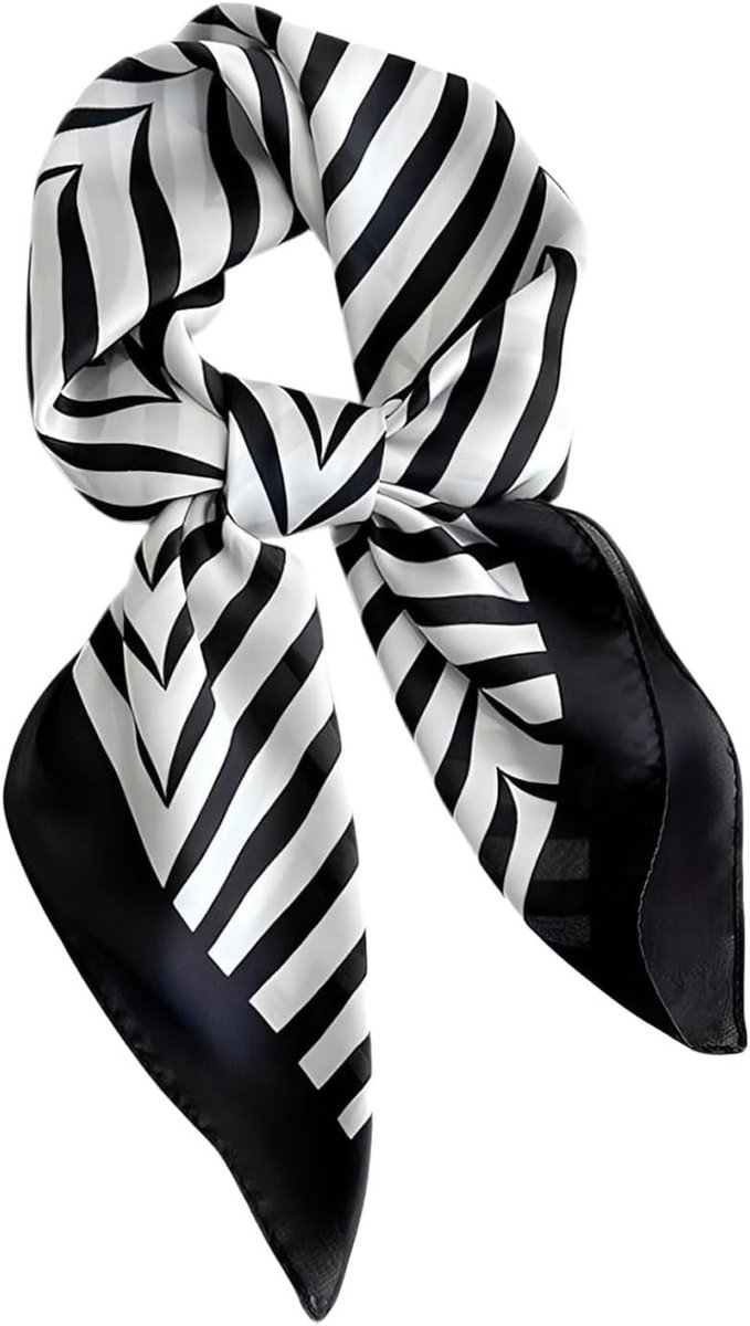 Elegante vierkante sjaal van polyester voor dames, veelzijdige bandana en hoofddoek, perfect als cadeau voor moeder, geschikt voor nek en handgebruik
