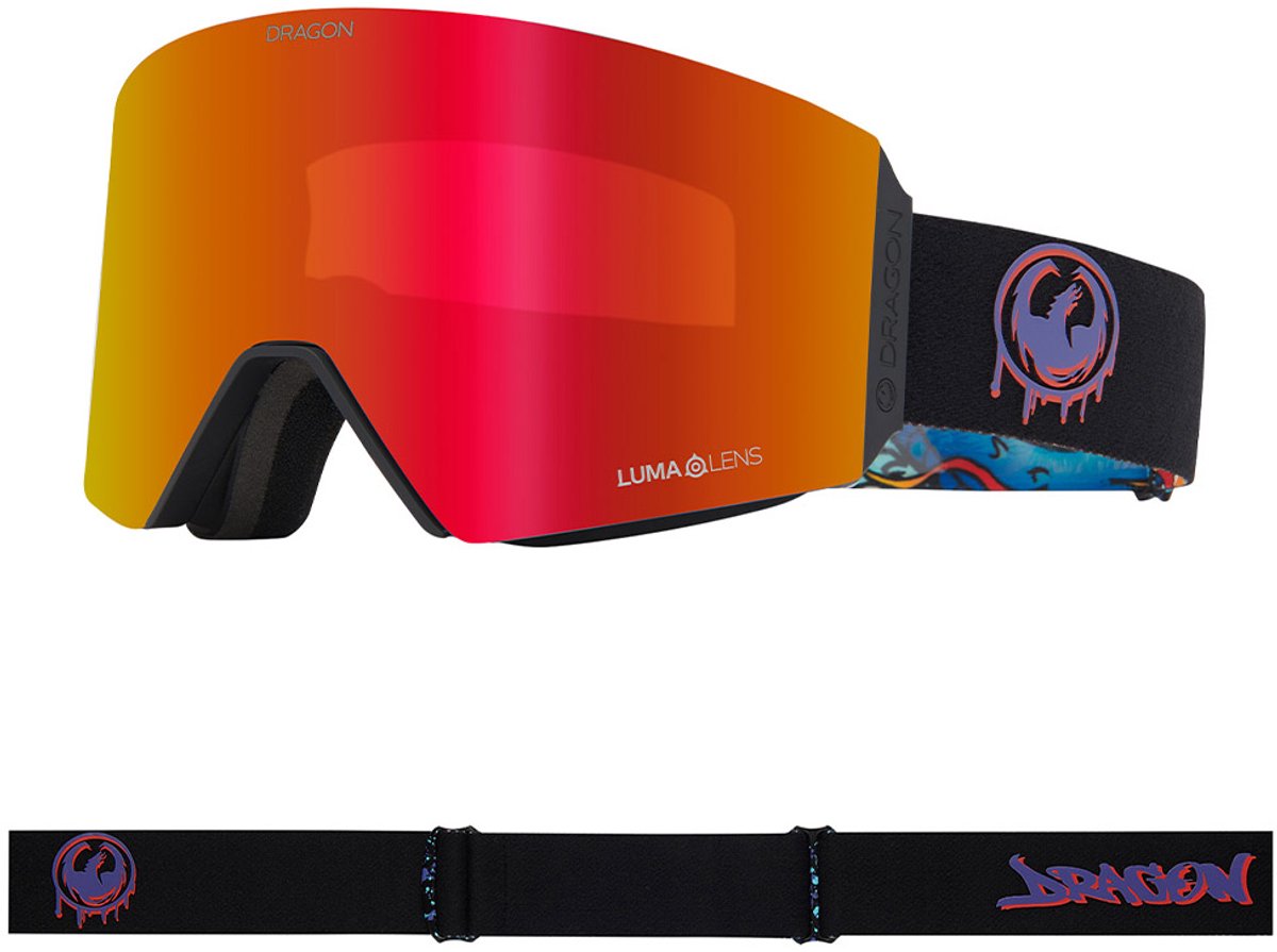 Dragon Alliance RVX MAG OTG Skibril - Rattled/LL Red Ionized & LL Amber