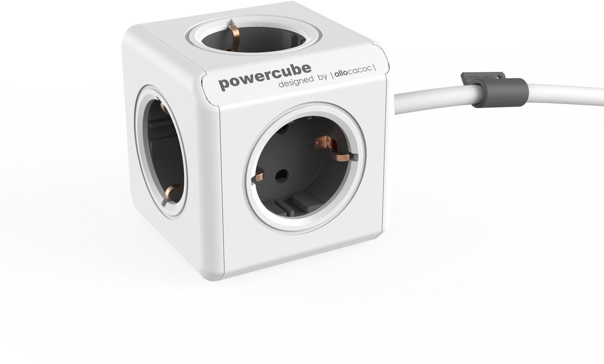 Power-Cube Verlengd EU - 5 Stopcontacten met Tafelmontage