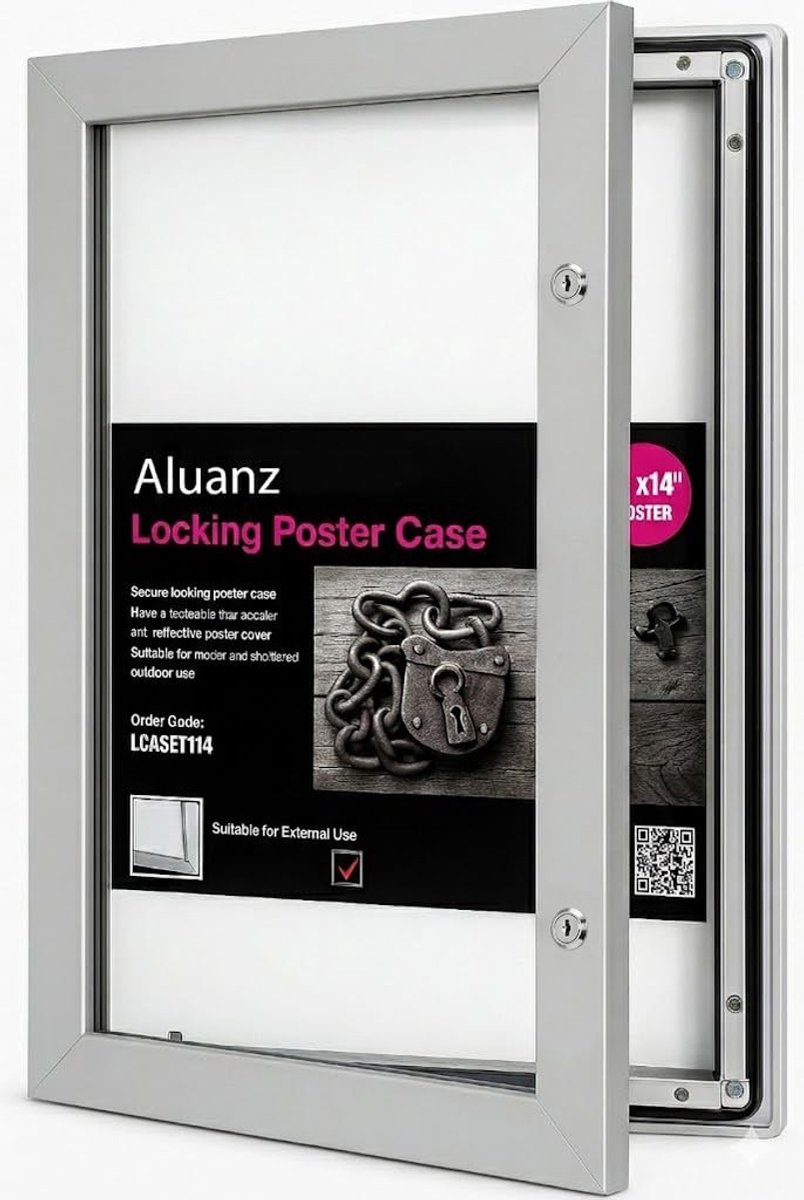 Lockable Vitrine - A1 formaat voor buitengebruik