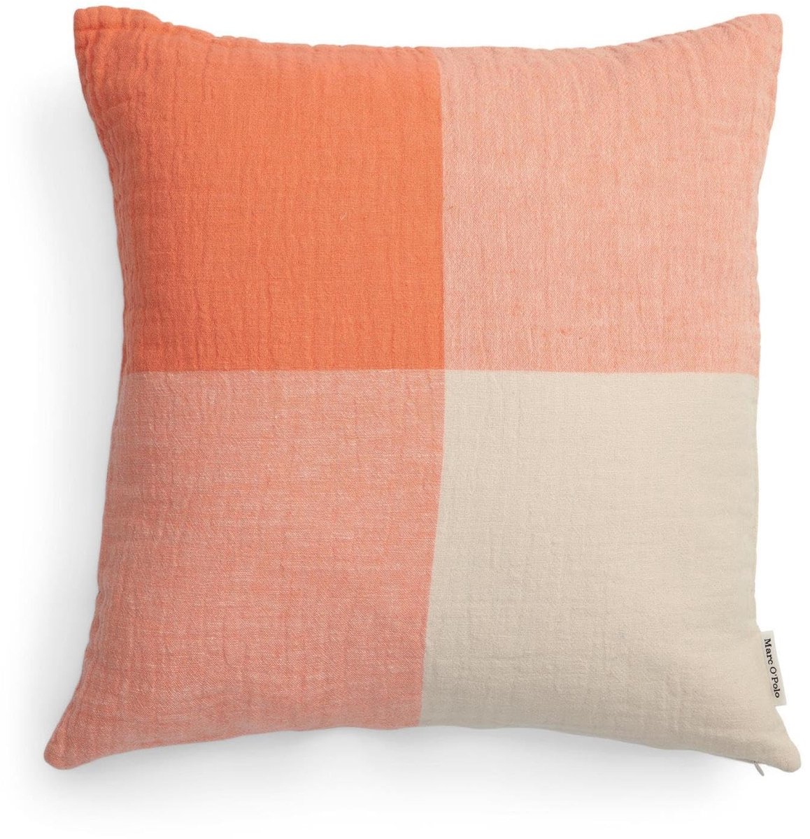 Kussen Erlend - 50x50 cm - 80% biologisch katoen, 20% linnen - Melon