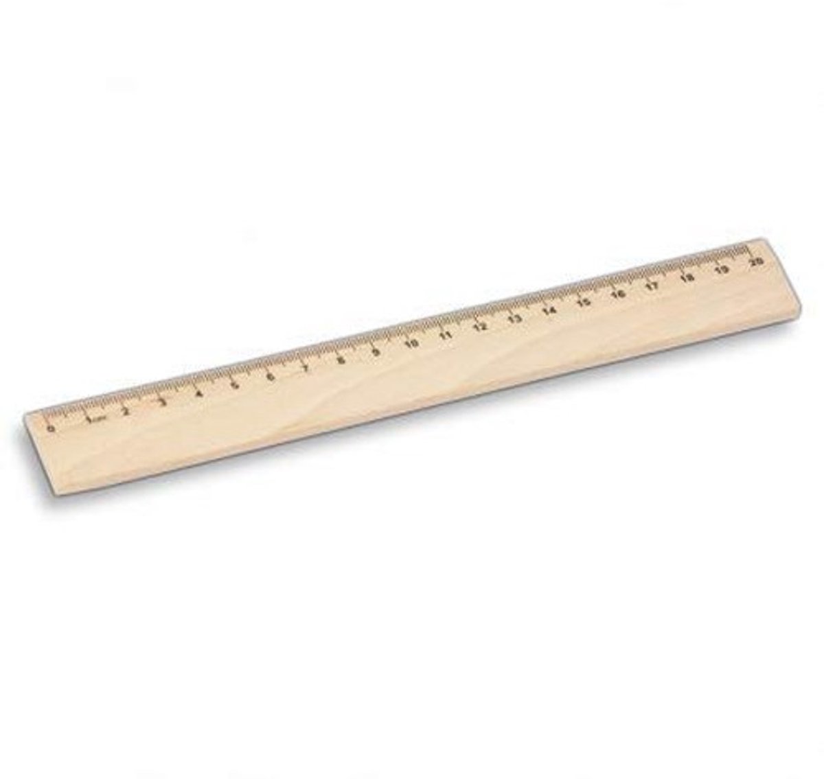 Houten Liniaal - 20 cm, Geschikt voor Links- en Rechtshandigen