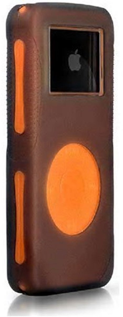 Siliconen Case voor iPod Nano - Dubbel gelaagd - Grijs/oranje