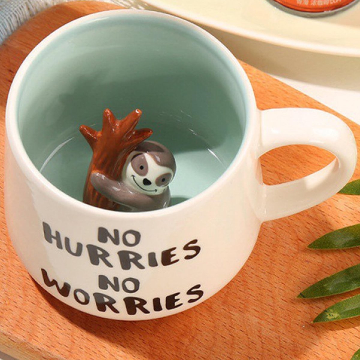 3D Porseleinen Sloth Mok - Grappige Cadeau voor Vrouwen Verjaardag - Unieke Keramische Koffiemok met Sloth Binnenin en 3D Figuur
