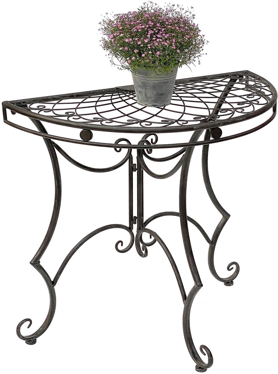 Halve Cirkel Tafel - 80 cm Breed - Antiek Bruin