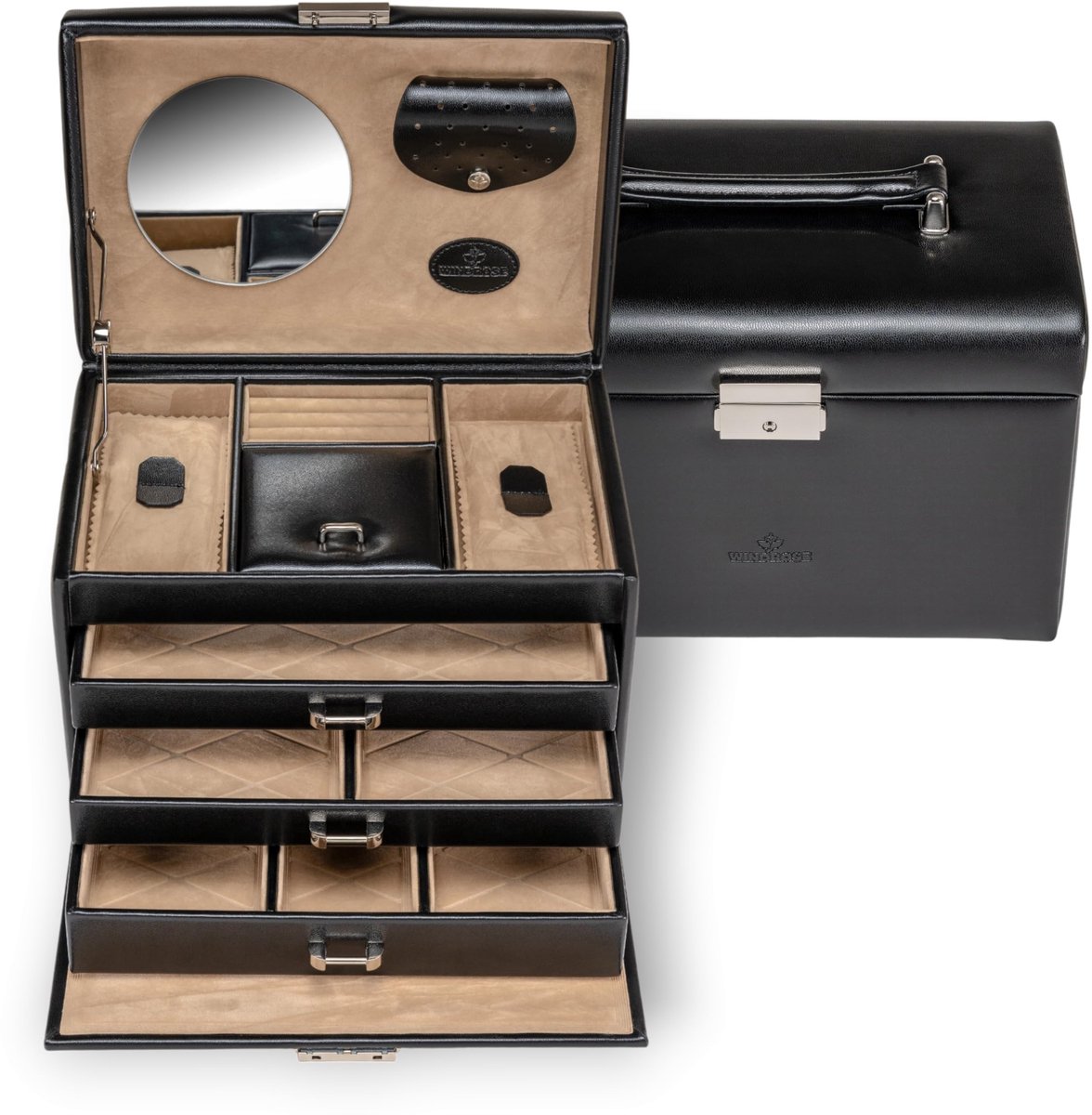 Sieradenbox 24.5 cm - Met spiegel en slot