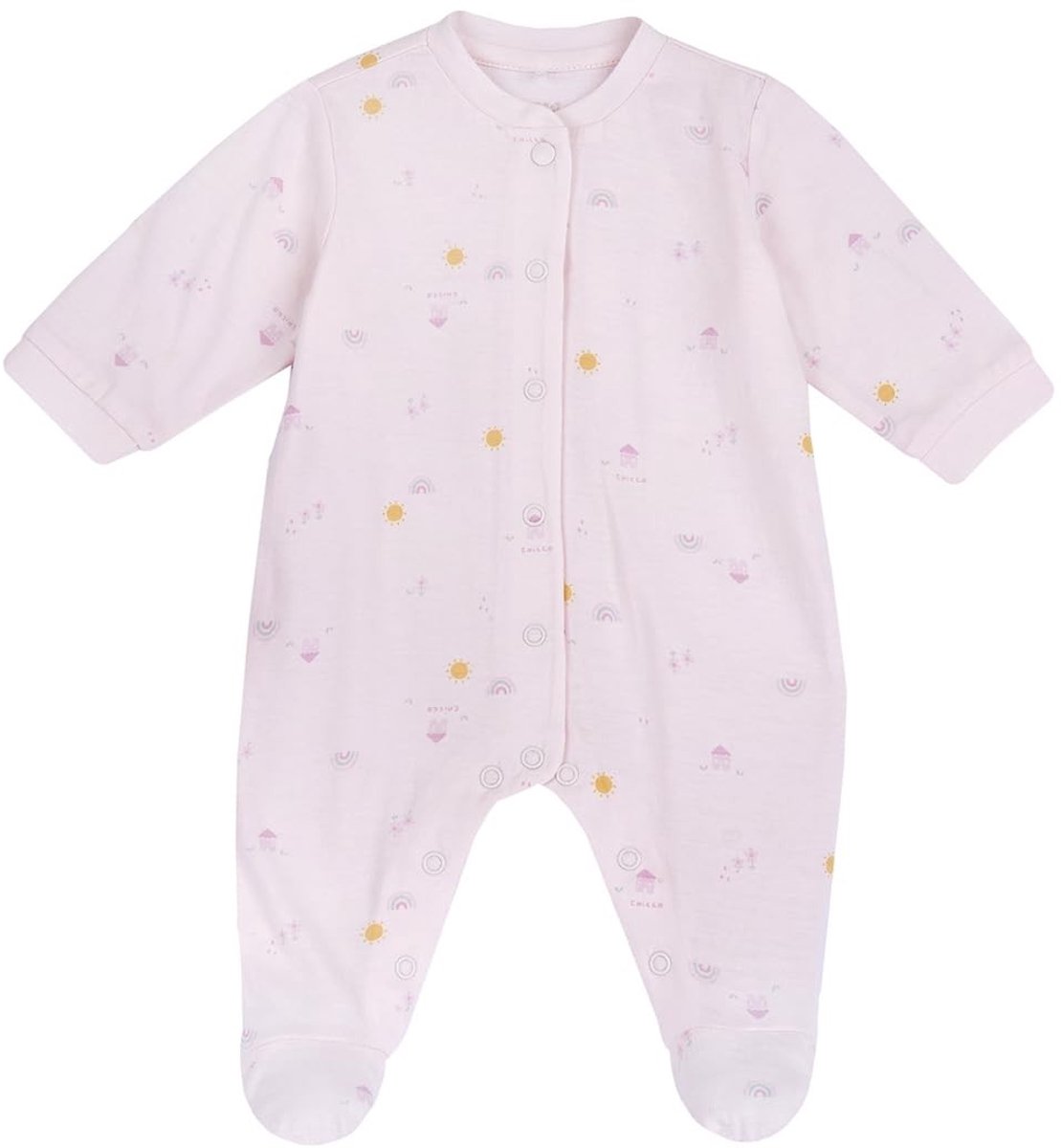 Baby Pyjama - Katoenen Romper met Lange Mouwen - Roze