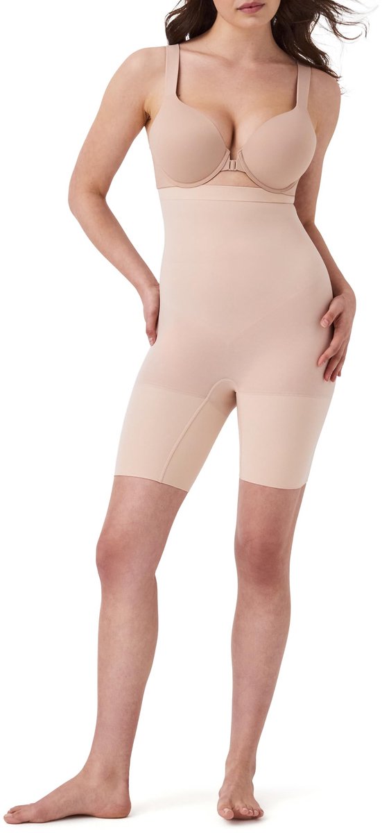 Dames Shapewear Tummy Control High Waist Shorts - Nude