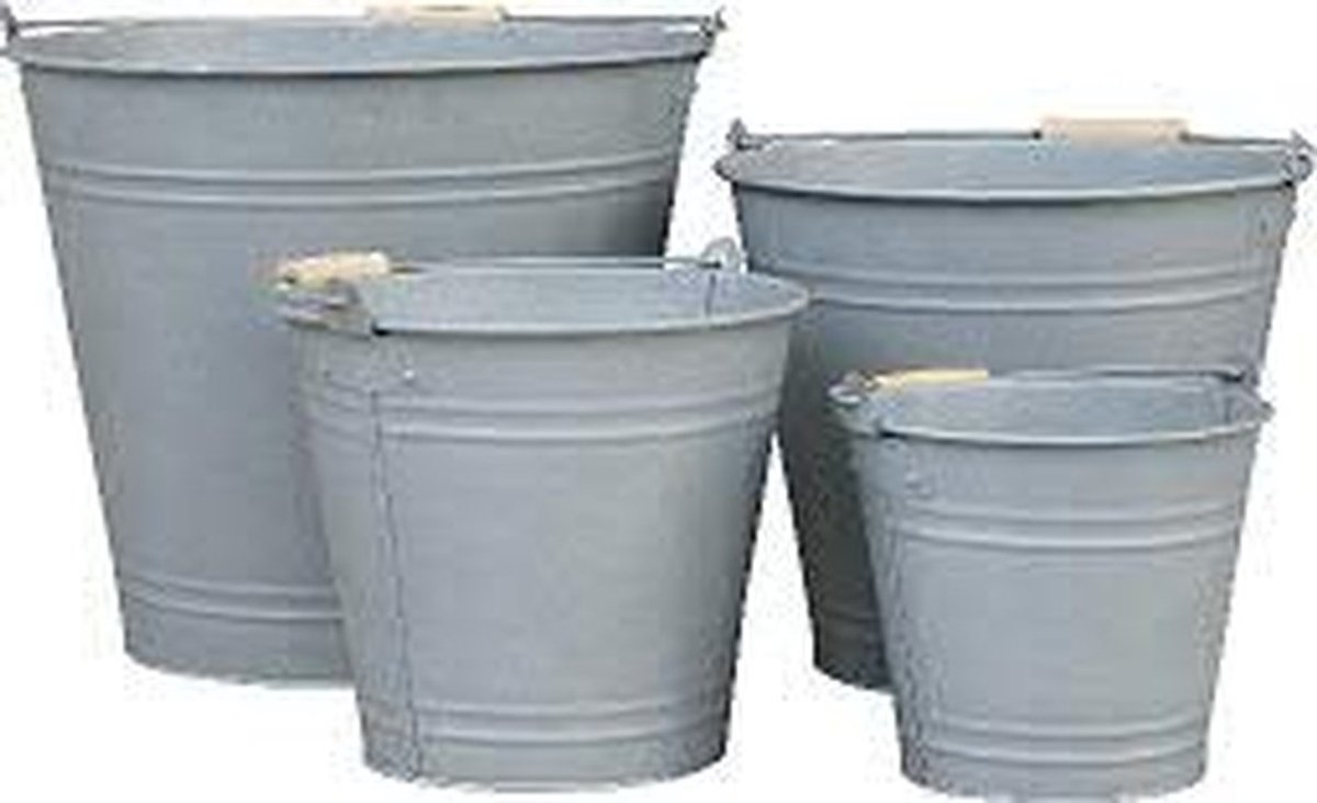Zinc Plant Pot Set - Winterbestendig - Set van 4
