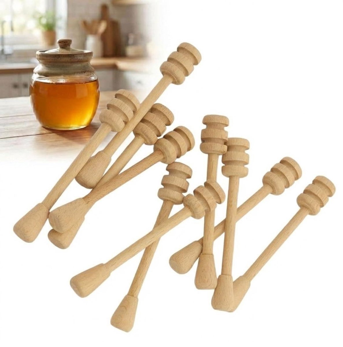 Houten Honinglepel - Set van 100 Stuks