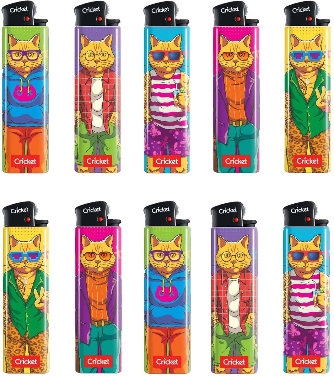 Cricket Original "Meow Style" aanstekers - 10 stuks