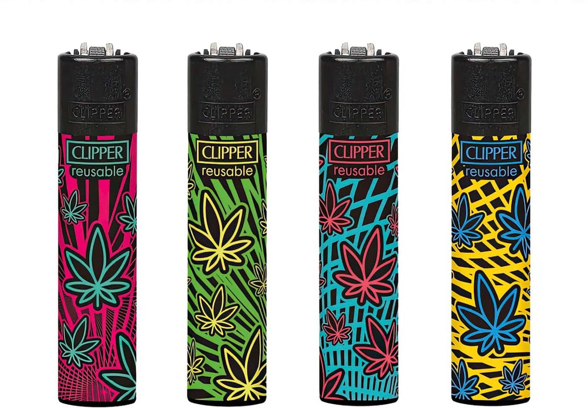 Clipper Classic Large Aanstekers "Leaves 40" (4 Stuks)