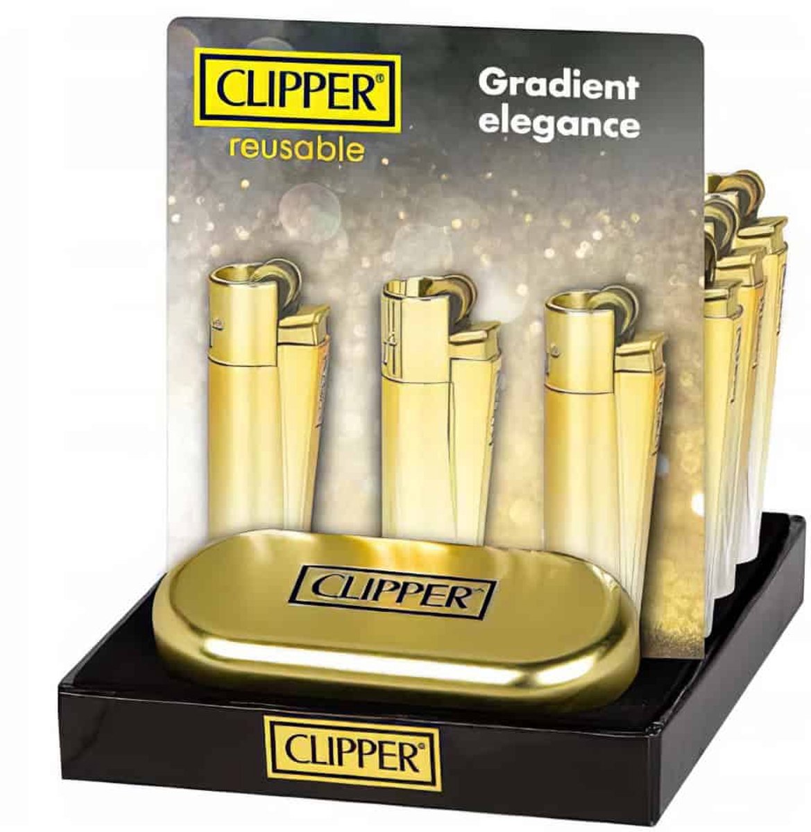 Clipper Large Metal Aanstekers "Gradient Elegance"