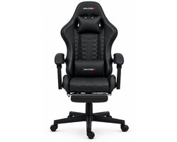 Valconx - Gamestoel Met Voetsteun- Gaming Stoel - Ergonomische Bureaustoel - Gamestoel - Verstelbaar - Gaming Chair - Zwart