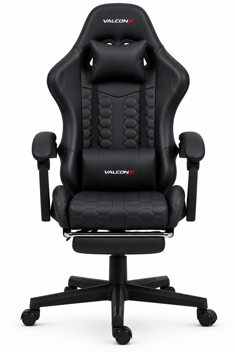 Valconx Superior - Game Stoel - Gaming Stoel - Ergonomische Bureaustoel - Gamestoel - Verstelbaar - Gaming Chair - Zwart