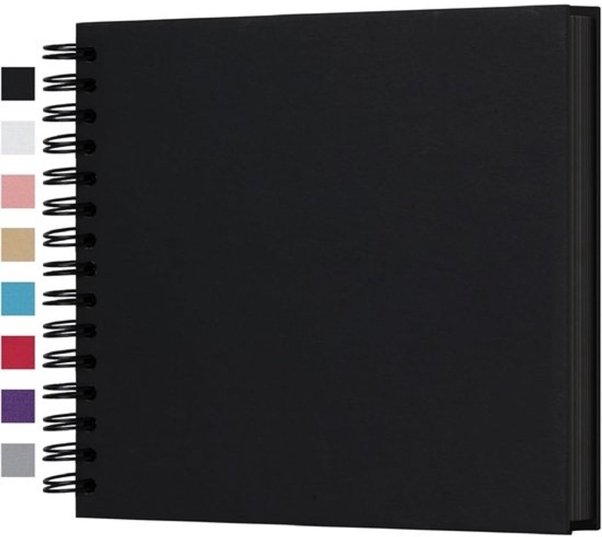 Scrapbook Fotoalbum - Geheugenboek Klappboek - Herinneringen Bewaren - DIY Ontwerp Mogelijk - 255 cm 80 Pagina's - Zwart
