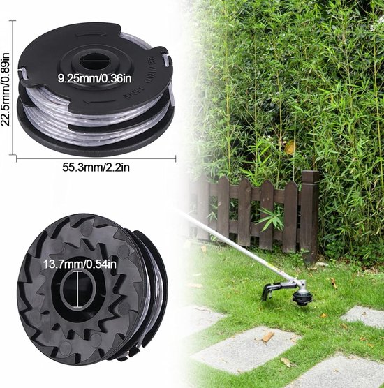 Vervangingsspoel voor grastrimmer met 20ft snijdraad, geschikt voor diverse modellen zoals ART 30-36 LI, ART 30, ART 27 en ART 24 (10 stuks) — afbeelding 4