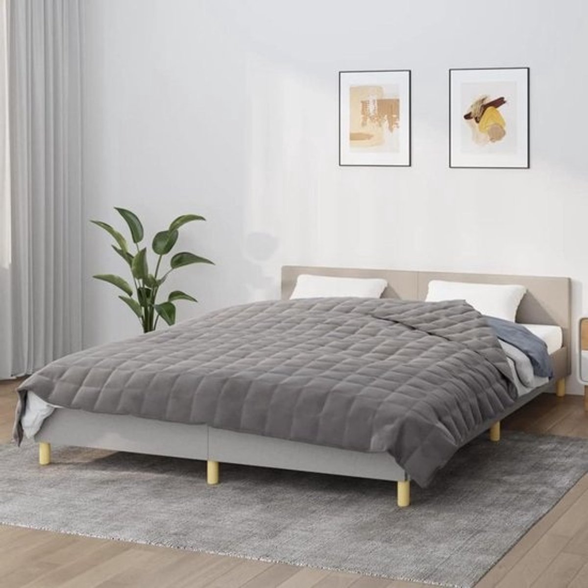 Verzwaringsdeken - Zware deken - Ontspannen slapen - Hypoallergene vulling - 200 x 230 cm - Grijs