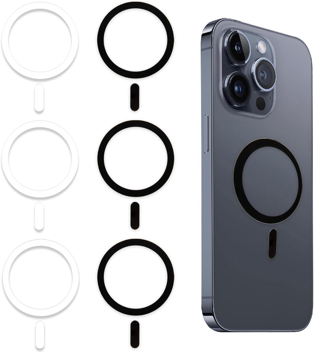 Set van 6 Draadloze Magnetische Adaptor Ringen voor Eenvoudige Conversie en Verbeterde Compatibiliteit
