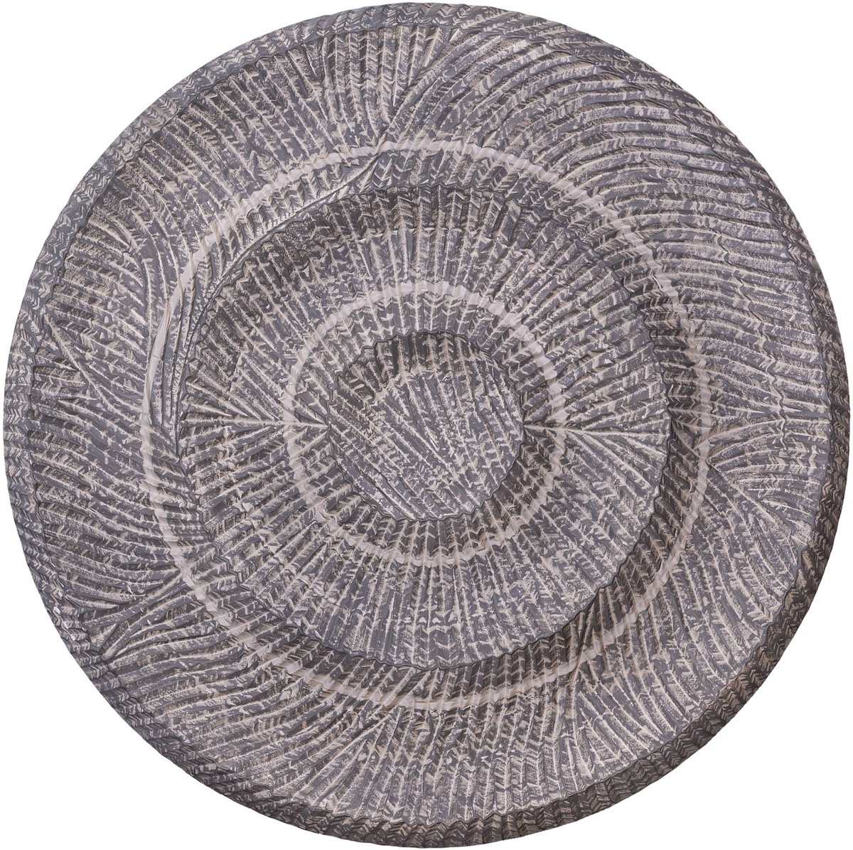 PTMD Zoelle Dark Grey MDF Carved Circle Wall Panel M