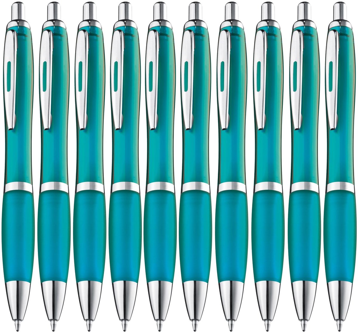 Ergonomische Balpen Set - 20 Stuks Blauw Turquoise