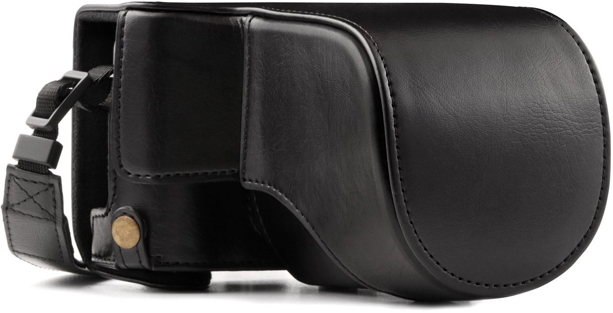 Camera Tas van Leer - Geschikt voor Fujifilm X-A5/X-A3/X-A2/X-A1/X-M1 - Zwart