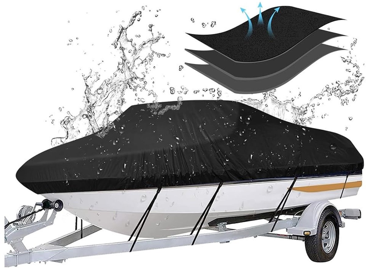 Boothoes - Water- en olieafstotend - Geschikt voor V-boten - 420 x 270 cm - Zwart