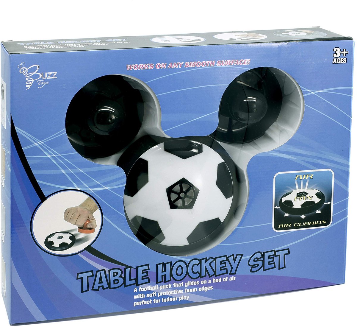 Tafelhockeyset - Indoor Spel met Voetbalpuck en Duwers