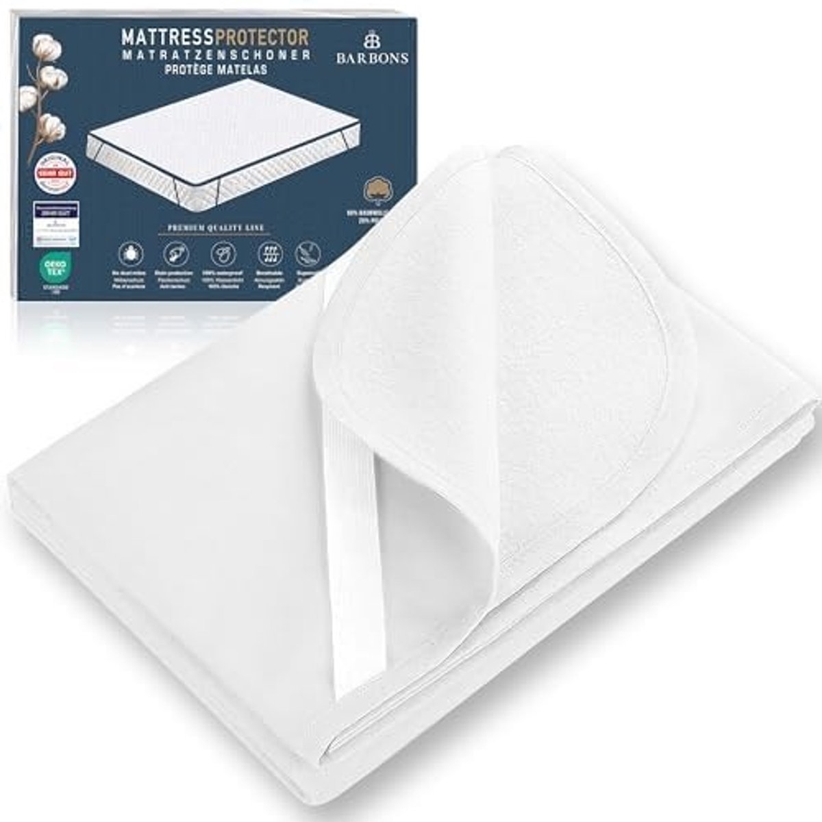 Matrasbeschermer - Waterproof en ademend katoen - 140 x 200 cm