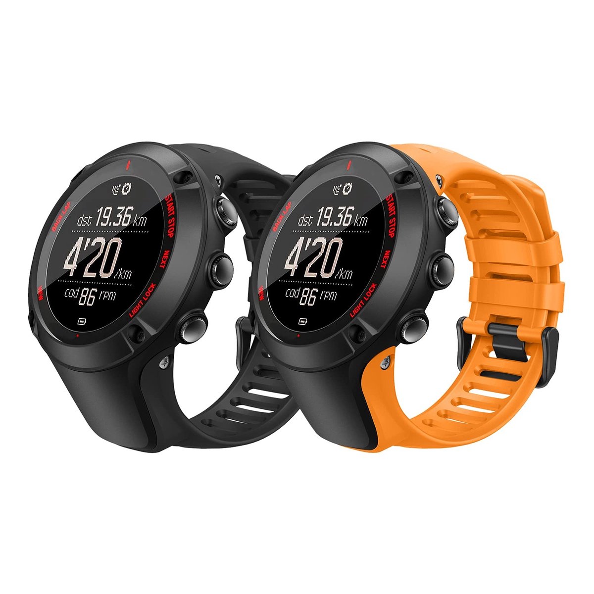Vervangende Horlogeband voor Suunto Ambit - Zacht Silicone - 2-Pack