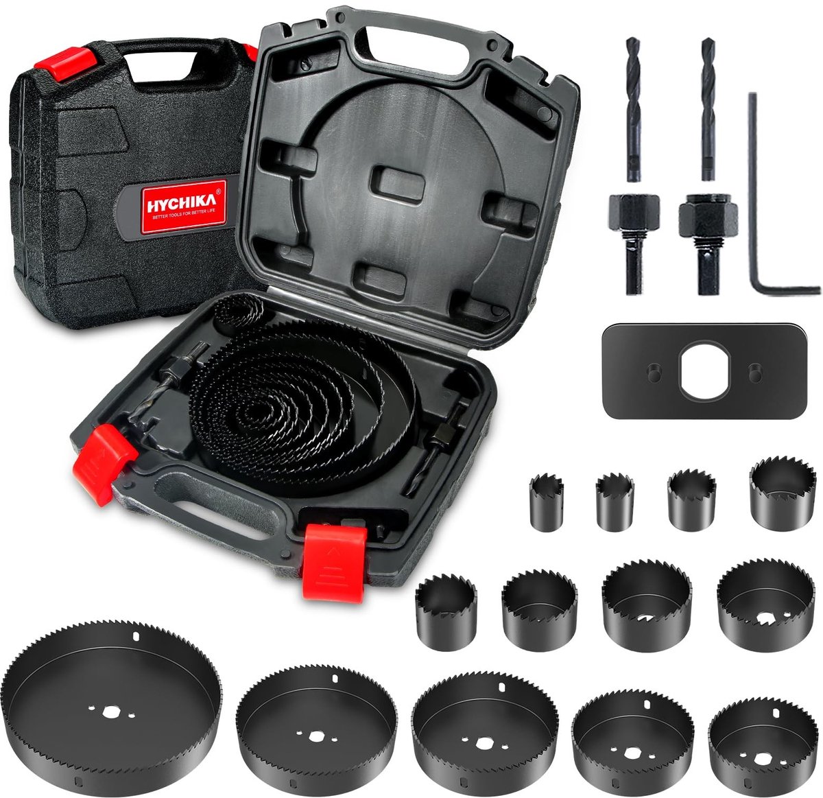 19-delige Hole Saw Set - Inclusief 13 Zaagbladen en Accessoires
