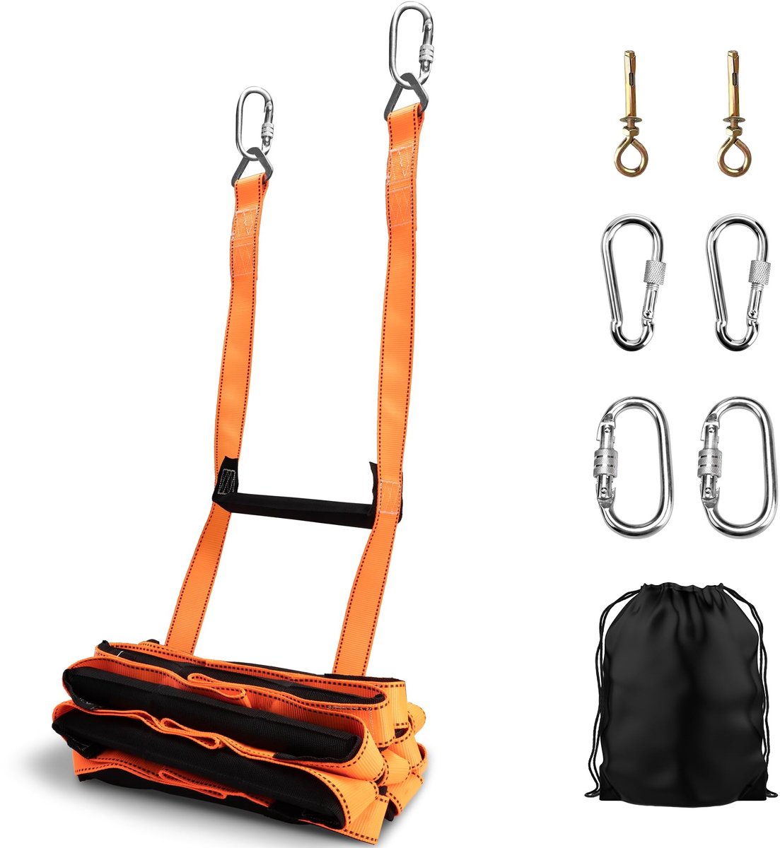 Rope Ladder - 5 Meter Vuurvaste Flexibele Ladder met 4 Karabiners