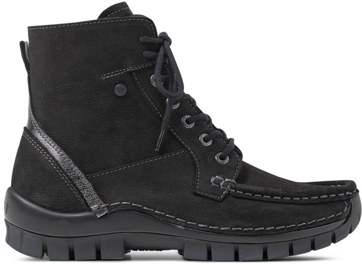 WOLKY 04741 11000 VIBE Zwart nubuck damesschoen