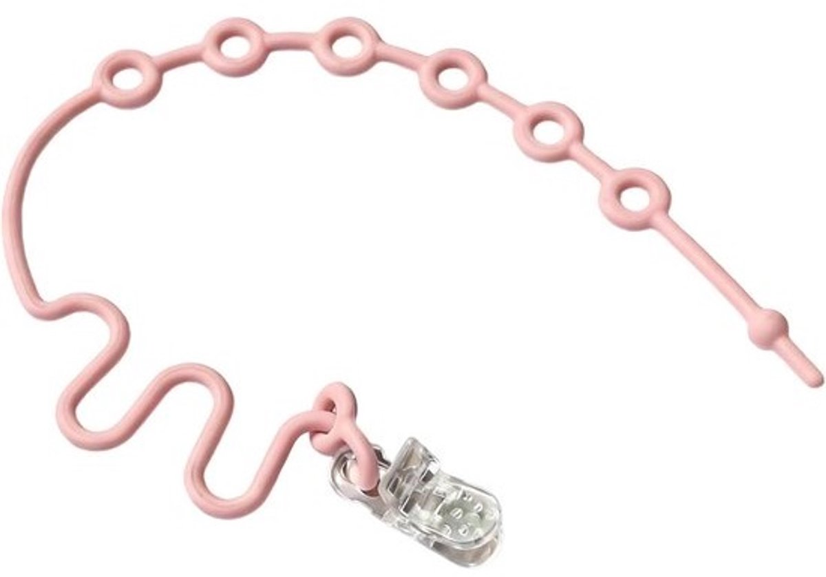 Kinderwagen Speelgoedriempjes - Fopspeenhouder - Speelgoed Beveiligen - Verstelbare Lengte - 20-40 cm - Roze