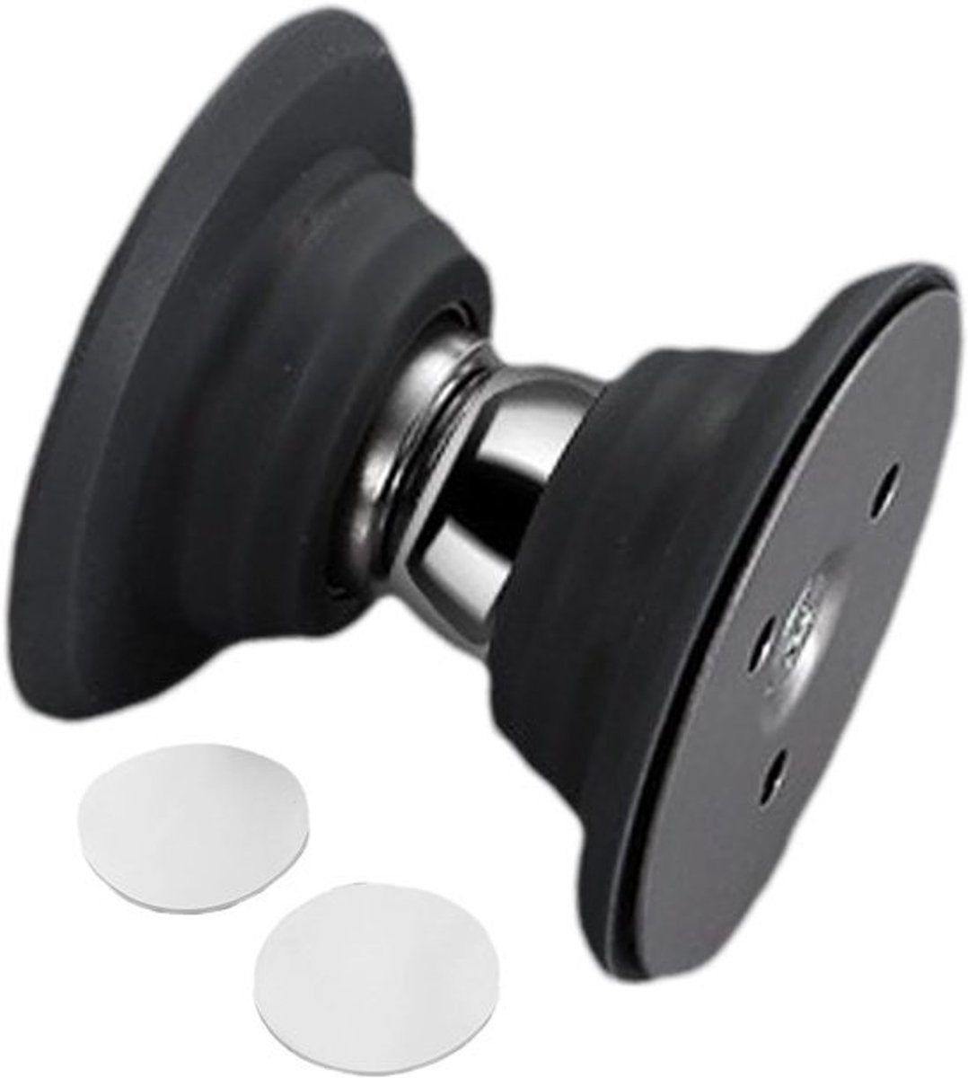 Magneetdeurstopper - Deurvanger Deurhouder - Deur Stil Houden - Zonder Boren Installatie - 5.3 x 4.7 cm - Zwart