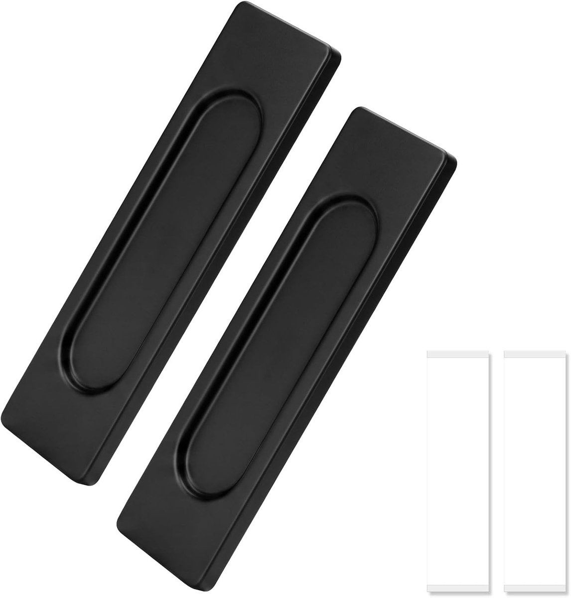 Robuuste zelfklevende handgrepen voor schuifdeuren, kast en lade, zonder boren, 35 x 148 mm (zwart)