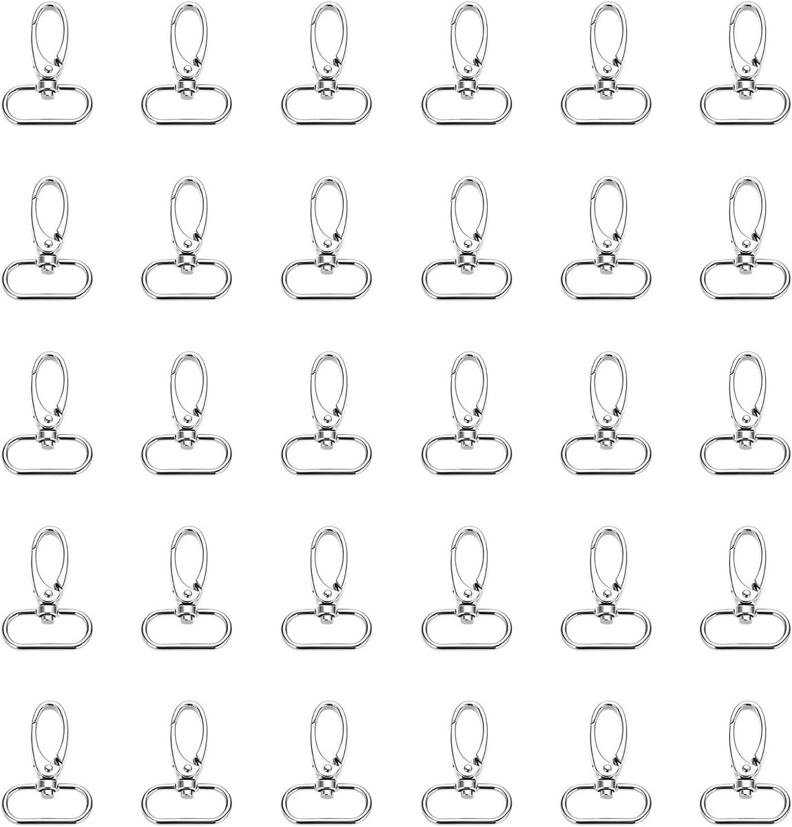 30 Stuks Metalen Riemclips met D-Ringen, Riembevestiging, Naaiclips voor Handtassen en Portemonnees, Duurzaam en Veelzijdig Accessoire