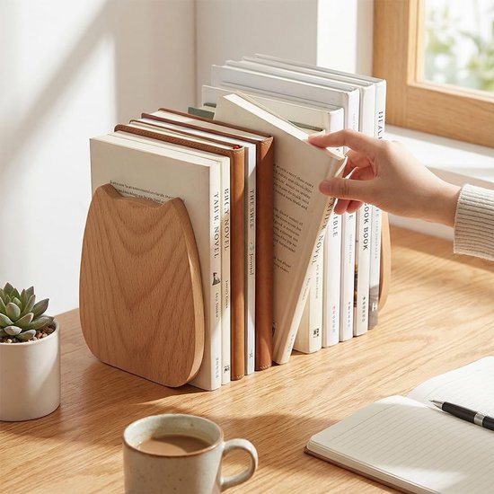 Boekensteunen voor Planken, 2 Stuks, Antislip Basis, Ideaal voor Boekenplank, Bibliotheek en Kantoor, Decoratieve Boekensteunen voor Thuisgebruik — afbeelding 4