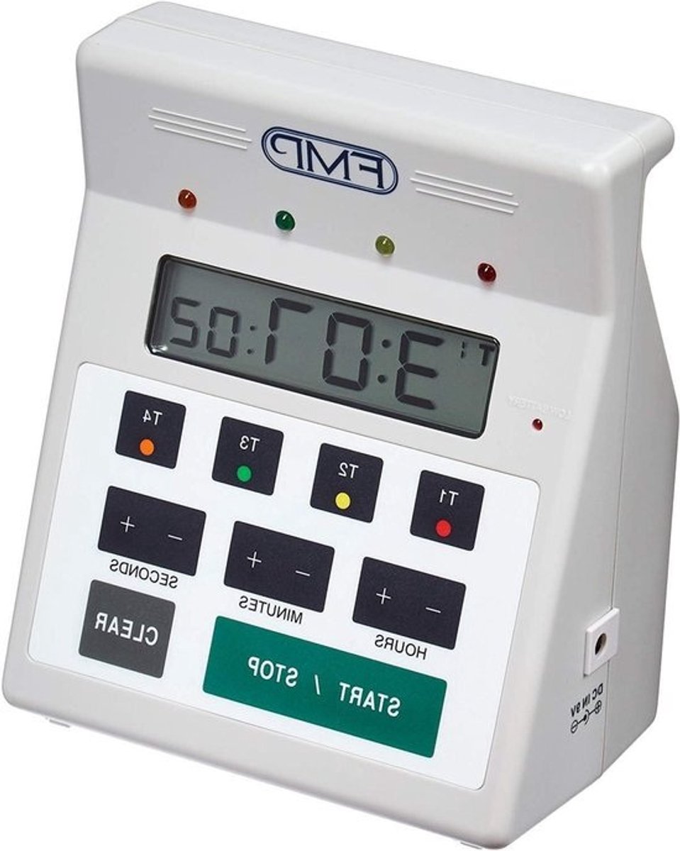Keuken Timer - Kookwekker Timer - Koken en Bakken - 4 Kanaals Geheugen - 10 Uur - Wit