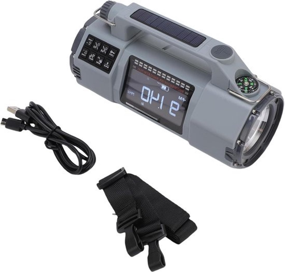 Noodradio met Oplader - Hand Crank Radio - Buitenactiviteiten - SOS Alarm Functie - 22 x 12 x 10 cm